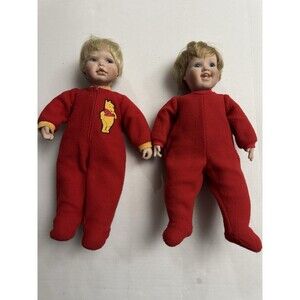Ashton Drake Winnie Pooh Porcelain Doll Set Of 2